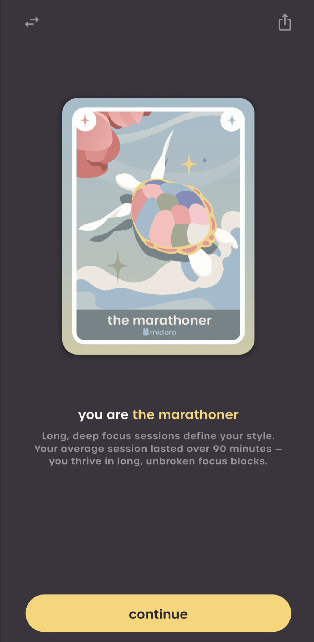 Focus persona card - the marathoner